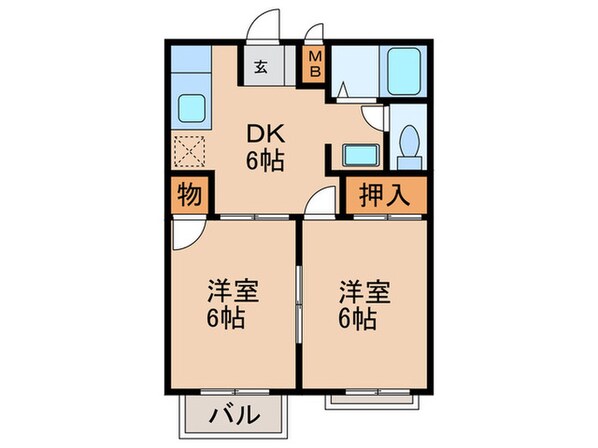 グランドハイツ近藤２の物件間取画像